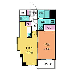 Ceres平針1 1LDKの間取図画像