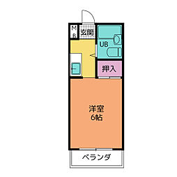メゾン・ド・エクラ ワンルームの間取図画像
