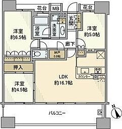 パークホームズ平針ヴェルデ 3LDKの間取図画像