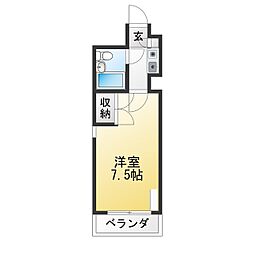 メゾンS 1Kの間取図画像