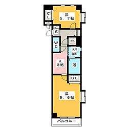 クレストガーデンM 2Kの間取図画像