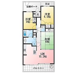 パークホームズ原 3LDKの間取図画像