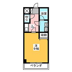 デージー大和 1Kの間取図画像