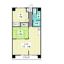 金城園　南館  ｜ 愛知県名古屋市名東区高針原２丁目（賃貸マンション2LDK・3階・66.15㎡） その2