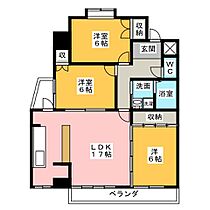 ヒルハイツ浅井  ｜ 愛知県名古屋市天白区植田東３丁目（賃貸マンション3LDK・2階・75.98㎡） その2