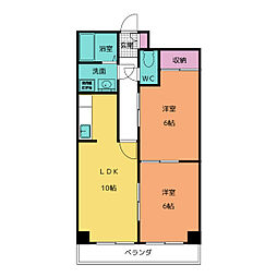 ロイヤルハイツ平針 2LDKの間取図画像