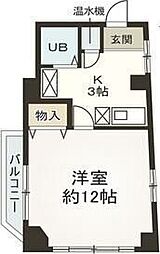 ドエル植田南 1Kの間取図画像