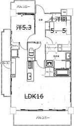 マルベリー原 2LDKの間取図画像