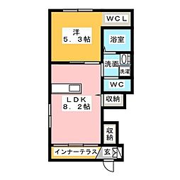 ルボワ 1LDKの間取図画像