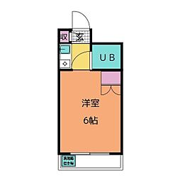 メゾン・ド・ゼファー ワンルームの間取図画像