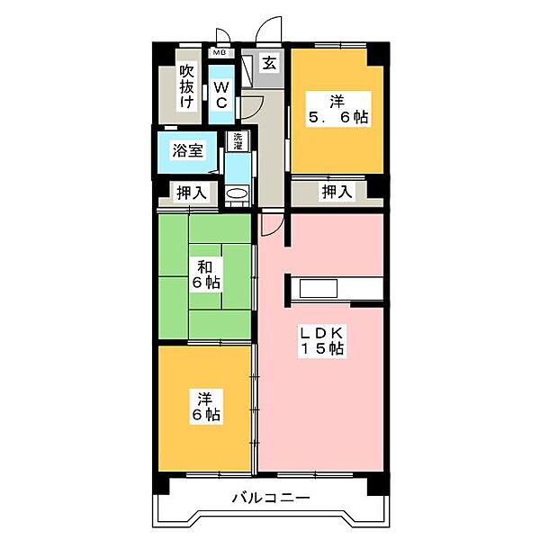 サンシャイン石刀 ｜愛知県一宮市今伊勢町馬寄字観音堂(賃貸マンション3LDK・4階・70.01㎡)の写真 その2