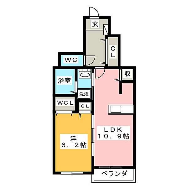 casa bonita II ｜愛知県一宮市富士４丁目(賃貸アパート1LDK・1階・47.02㎡)の写真 その2