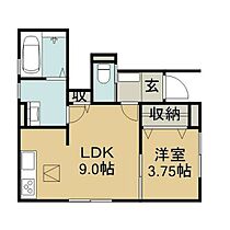 リーブルファイン今伊勢町1号棟 102 ｜ 愛知県一宮市今伊勢町馬寄字上高見43-1（賃貸アパート1LDK・1階・34.38㎡） その2