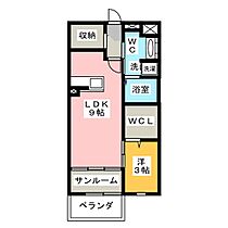 サンハウス  ｜ 愛知県一宮市今伊勢町馬寄字観音堂（賃貸アパート1LDK・1階・36.79㎡） その2