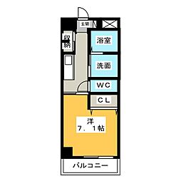 Alba Masumida 2階1Kの間取り