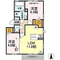 シュエットA 201 ｜ 愛知県一宮市今伊勢町馬寄字観音堂17番地1（賃貸アパート2LDK・2階・52.55㎡） その2