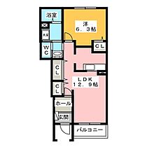 ベル　ソレイユＢ  ｜ 愛知県一宮市今伊勢町宮後字北山中（賃貸アパート1LDK・1階・46.49㎡） その2