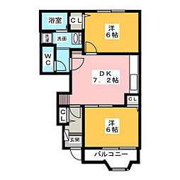 間取図画像 2DK