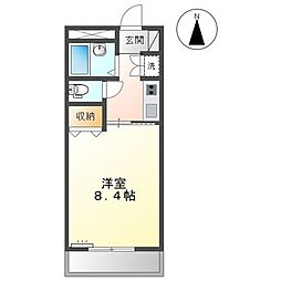 グレイス神山 1Kの間取図画像