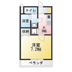 リベルテMJ 1Kの間取図画像