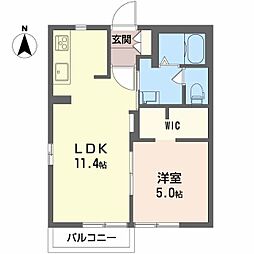 ハイツのぞみC棟 2Kの間取図画像