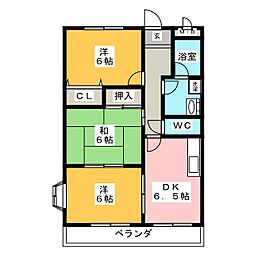 リンピア志水 3DKの間取図画像
