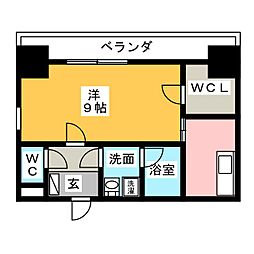 ルミナスパレス一宮駅西 1Kの間取図画像