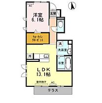 アルページュ  ｜ 愛知県岡崎市井ノ口町字河原西（賃貸アパート1LDK・1階・48.32㎡） その2