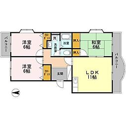 葵マンション 3LDKの間取図画像