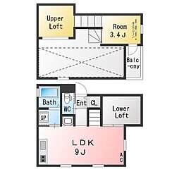 ビスタライン康生通西 1LDKの間取図画像