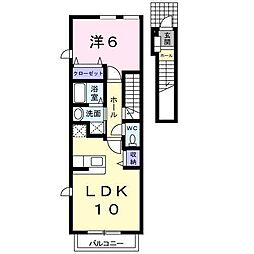リバティーサウス 1LDKの間取図画像