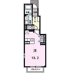 ヴィラ青蛾 ワンルームの間取図画像