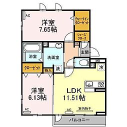 D-Castle 2LDKの間取図画像