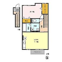 バイオ21　15－1　（Ａ棟）  ｜ 愛知県豊橋市西小鷹野３丁目（賃貸アパート1LDK・2階・55.65㎡） その2