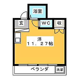 ヴィレッジN1 ワンルームの間取図画像