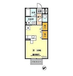 R39みなと ワンルームの間取図画像