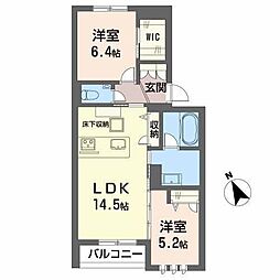 ベルフィオーレK 2LDKの間取図画像