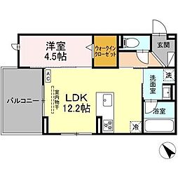 D-avance佐藤一丁目 1LDKの間取図画像