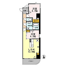 アン・ソレイユ 2LDKの間取図画像