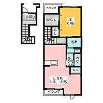 メゾンクラウン  ｜ 愛知県一宮市大和町妙興寺字千間堂（賃貸アパート1LDK・2階・51.13㎡） その2