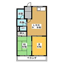 エバーハイムＬ  ｜ 愛知県一宮市猿海道１丁目（賃貸マンション2LDK・2階・47.52㎡） その2