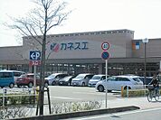 スーパー「カネスエまで760m」
