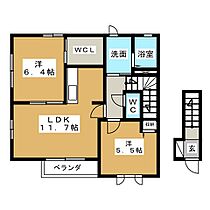 ＢＥＬＬＰＨＡ25  ｜ 愛知県一宮市森本１丁目（賃貸アパート2LDK・1階・61.91㎡） その2