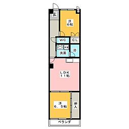HOUSE松本2 2LDKの間取図画像