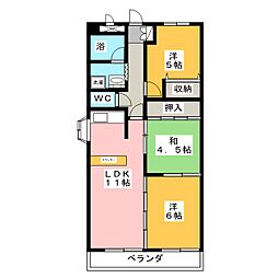 コンチェルトプラザ雅 3LDKの間取図画像