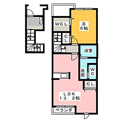 メゾンクラウン 1LDKの間取図画像