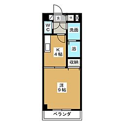 VILLACOURT 1Kの間取図画像