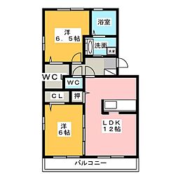 フォレストパーク 2LDKの間取図画像