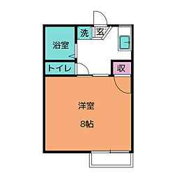 ハミングＳＡＮＯ 2階1Kの間取り