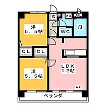 ＦａｍｉｌｌｅII　（ファミールII）  ｜ 愛知県岡崎市戸崎町字藤狭（賃貸マンション2LDK・2階・45.36㎡） その2